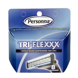 Personna Razor Blades, Tri-Flexxx、トリプルブレード・カートリッジ、男性用、カートリッジ8 個