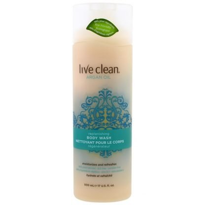Live Clean, 保湿ボディウォッシュ, アルガンオイル, 17液量オンス (500 ml)