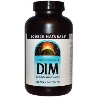 Source Naturals, DIM (ジインドリルメタン)、 100 mg、タブレット180錠
