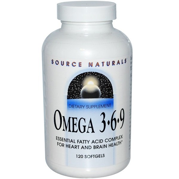 Source Naturals, オメガ3-6-9、ソフトジェル120粒