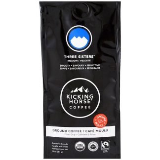 Kicking Horse, Three Sisters、ミディアム、グラウンドコーヒー、10 oz (284g)