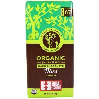 Equal Exchange, オーガニック、ダークチョコレート、ミントクランチ、2.8 oz (80 g)