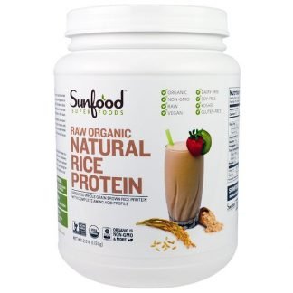 Sunfood, ロウオーガニック, ナチュラルライスプロテイン, 2.5ポンド (1.13 kg)