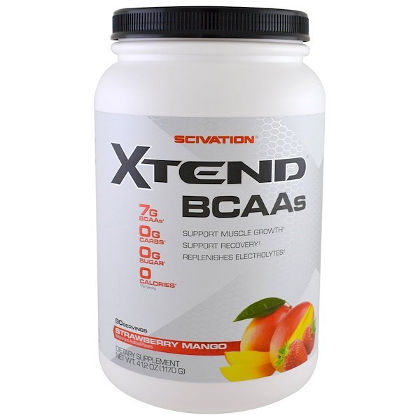 Scivation, エクステンド, BCAA, ストロベリーマンゴー, 41.2オンス (1170 g)