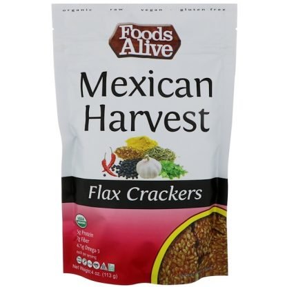 Foods Alive, フラックスクラッカー、メキシカンハーベスト、4 oz (113 g)