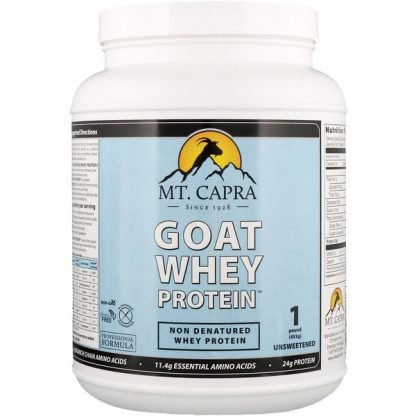Mt. Capra, ヤギホエイプロテイン、無糖、1ポンド (453 g)