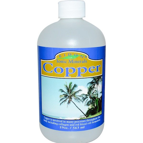 Eidon Mineral Supplements, イオニック・ミネラル、銅、19 オンス (563 ml)