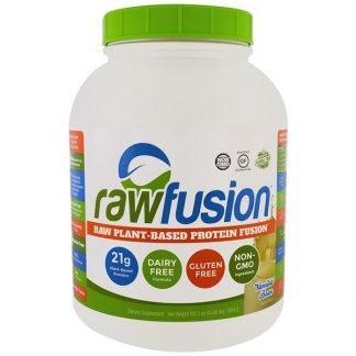 RawFusion, 生の植物ベースのタンパク質融合、バニラビーン、65.3オンス (1854 g) (Discontinued Item)