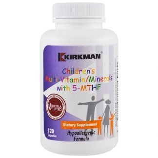 Kirkman Labs, 5-メチルテトラヒドロ葉酸配合子供用マルチビタミン/ミネラル, 120カプセル