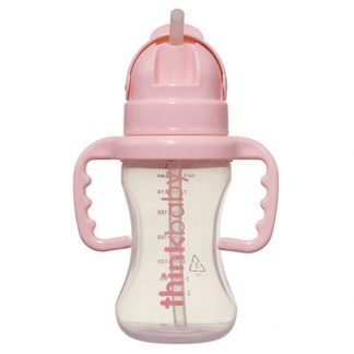Think, Thinkbaby・Thinksterストローボトル・生後12~48ヶ月用・ピンク、9oz
