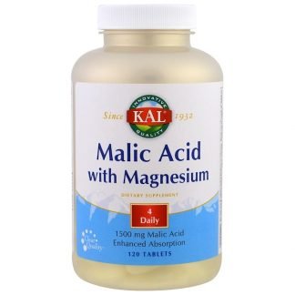 KAL, マグネシウム配合のリンゴ酸、120錠