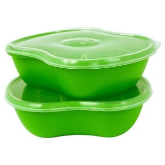 Preserve, 食品保存容器セット、角型、グリーン、 2 個パック、25 oz (740 ml)