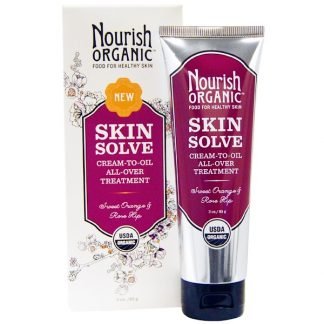 Nourish Organic, スキン ソルヴ、クリーム-トゥ-オイル オールオーバートリートメント、スイートオレンジ & ローズヒップ、3 oz (85 g)
