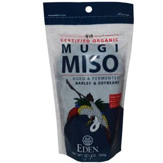 Eden Foods, 認証オーガニック 麦味噌、麦 & 大豆、12.1 オンス (345 g) (Discontinued Item)