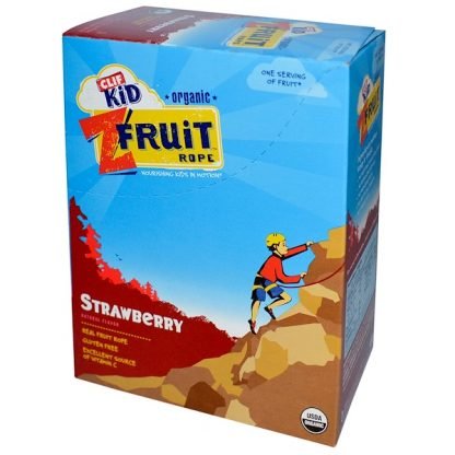 Clif Bar, Clif Kid™, オーガニック ZFruit Rope™, イチゴ,  18 ピース, 各 0.7 オンス(20 g)