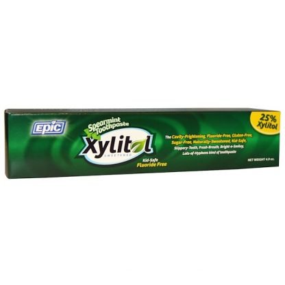 Epic Dental, Kid Safe、 キシリトール使用、 スペアミント ハミガキ、フッ素不使用、 4.9 oz (Discontinued Item)
