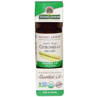 Nature's Answer, オーガニック エッセンシャルオイル、100% ピュア シトロネラ、0.5 fl oz (15 ml)