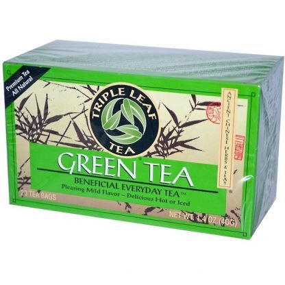 Triple Leaf Tea, グリーンティー、20 ティーバッグ、1.4 oz (40 g)
