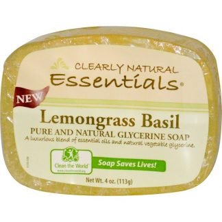 Clearly Natural, 純粋でナチュラルなグリセリンソープ、レモングラスとバジル、4オンス（113 g）