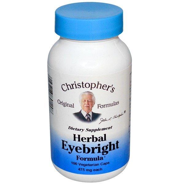 Christopher's Original Formulas, ハーバル・アイブライト・フォーミュラ、各475 mg 、ベジキャップ100 錠