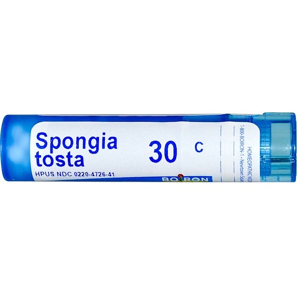 Boiron, Single Remedies, Spongia Tosta(スポンギア トスタ)、30C、約80ペレット