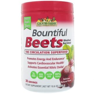 Country Farms, バウンティフルビーツ、サーキュレーションスーパーフード、おいしい天然フレーバー、10.6 oz (300 g)
