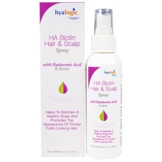 Hyalogic , HA ビオティン ヘア＆スカルプ・スプレー、4 液体オンス（118 ml）