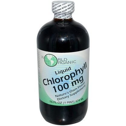 World Organic,  液状葉緑素, 100 mg, 16 液量オンス (474 ml)