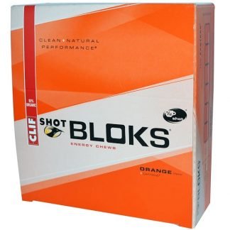 Clif Bar, ショットブロックス® エネルギー・チュー, オレンジ味 + カフェイン, 18 パケット, 各 2.1 オンス (60 g)