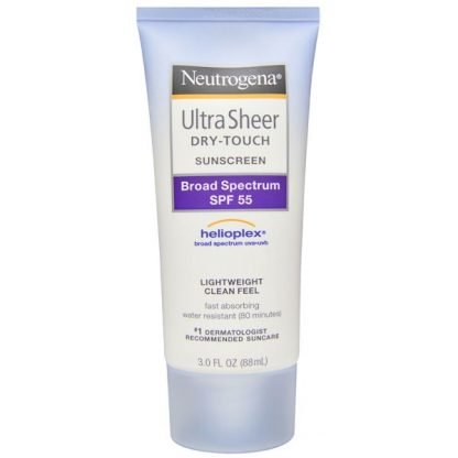 Neutrogena, ウルトラシアー・ドライタッチサンスクリーン、 SPF 55、 3.0 液量オンス (88 ml)