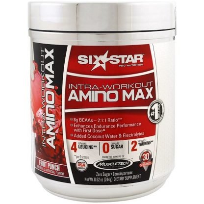 Six Star, Intra-Workout Amino Max、フルーツパンチ、8.62 oz (244 g)