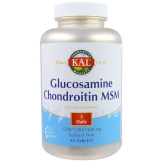 KAL, グルコサミン＆コンドロイチンMSM, ナトリウムフリー, 90錠