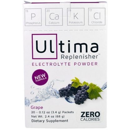 Ultima Replenisher, アルティマ補充電解質パウダー、ブドウ、20袋、0.12オンス（3.4 g）