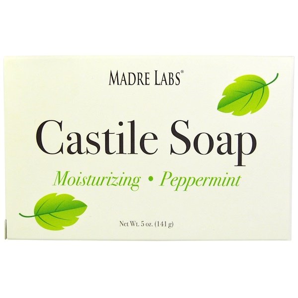 Madre Labs, Castile Soap Bar、ペパーミント、ビーガン, 5オンス(141 g) (Discontinued Item)