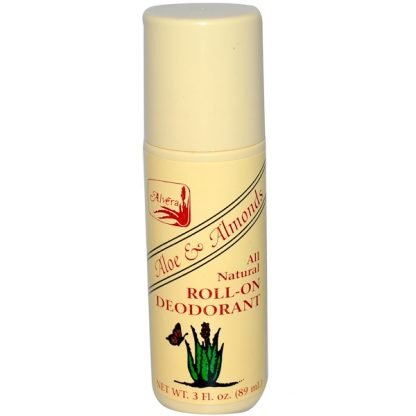 Alvera, アロエ&アーモンド、ロールオン デオドラント、3 fl oz (89 ml)