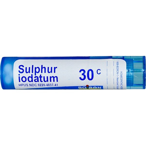 Boiron, Single Remedies, Sulphur Iodatum(サルファ ロダタム)、30C、約80ペレット