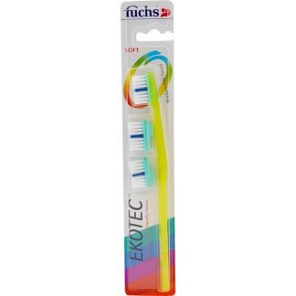 Fuchs Brushes, EkoTec Replaceable Head Soft Toothbrush with 2 Replaceable Heads (Discontinued Item)
