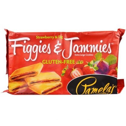 Pamela's Products, グルテンフリーフィギーズ＆ジャミーズ、、特大クッキー、イチゴ＆フィグ、9オンス（255g）