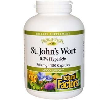 Natural Factors, セントジョーンズワート, 300 mg, 180 カプセル