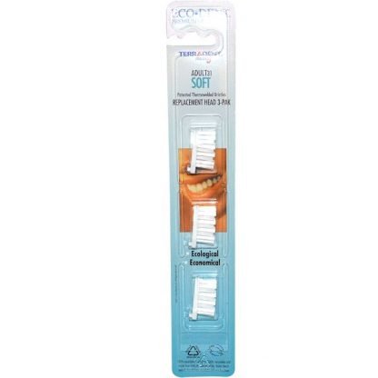 Eco-Dent, Terradent med5, 大人 31, やわらかめ, 取り替え用 ヘッド 3-パック (Discontinued Item)