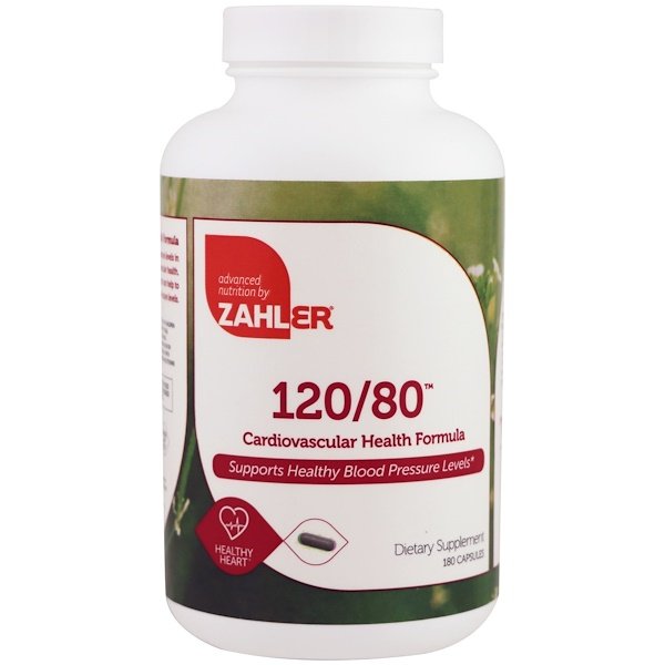 Zahler, 120/80、心臓血管健康フォーミュラ、180カプセル