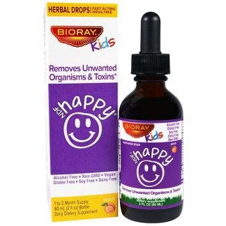 Bioray, NDFハッピー、不要な生物・毒素を除去、子供、ピーチ風味、2 液体オンス（60ml）