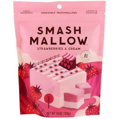 SmashMallow, ストロベリー＆クリーム、4.5 oz (128 g) (Discontinued Item)