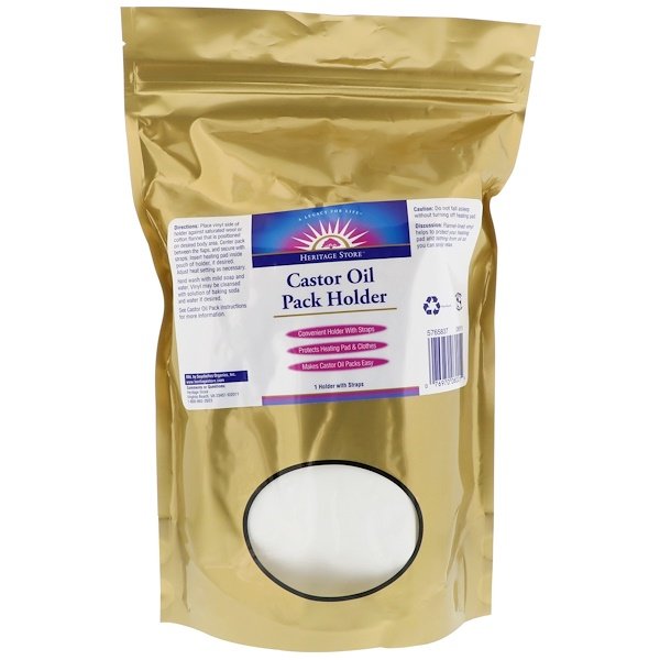 Heritage Store, ひまし油パックホルダー、ストラップ付ホルダー1個