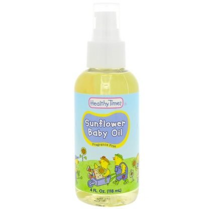 Healthy Times, サンフラワーベビーオイル、4液量オンス (118 ml) (Discontinued Item)