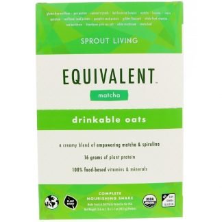 Sprout Living, イクウィバレント、飲むオーツ、抹茶、8包、各1.7オンス (48.5 g)