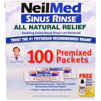 NeilMed, サイナスリンス, オールナチュラルリリーフ, 100包