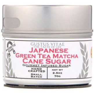 Gustus Vitae, ケーンシュガー、日本茶抹茶、2.5オンス (70 g)