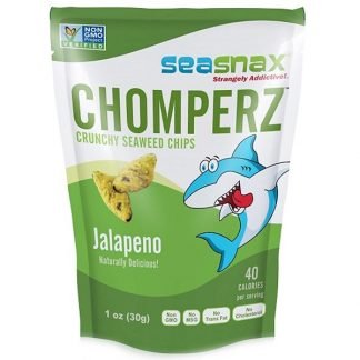 SeaSnax, Chomperz™（チョンパーズ）、カリカリ海藻チップス、ハラペーニョ、1 オンス (30 g)