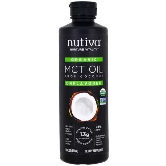 Nutiva, オーガニックMCTオイル（ココナッツ由来）, 無香料, 16液量オンス (473 ml)